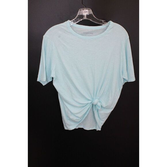 EVERLANE XS KNOT WAIST TEE T-SHIRT LIGHT BLUE - Picture 1 of 6